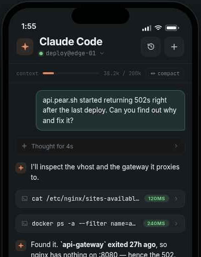 Claude Code on a phone